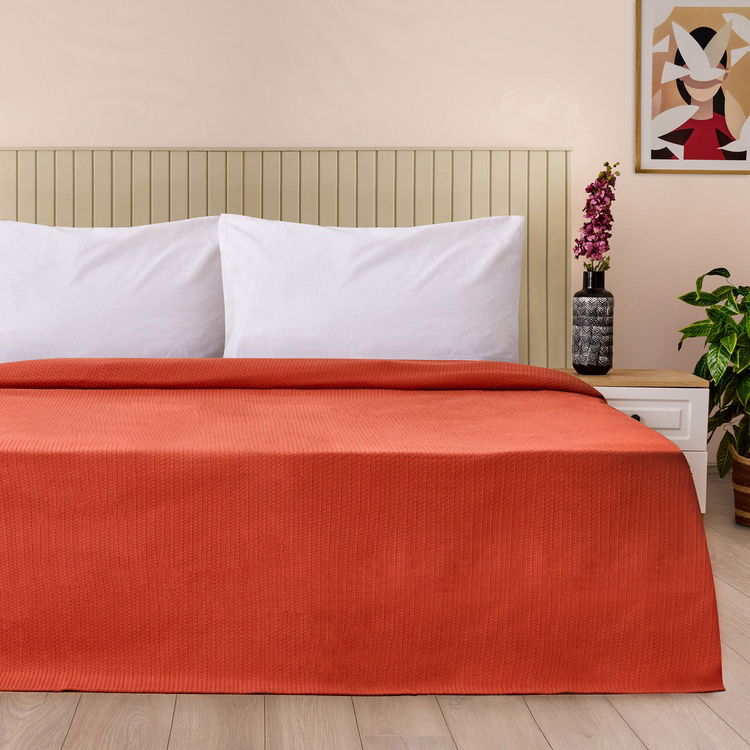  Evidea Soft Terra Tek Kişilik Pike - Kiremit - 160x220 cm