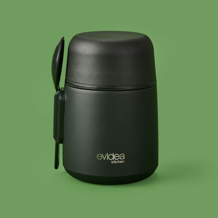  Evidea Kitchen Yemek Termosu - Siyah - 500 ml