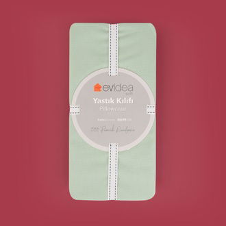 Evidea Soft Basic 2'li Yastık Kılıfı - Yeşil - 50x70 cm