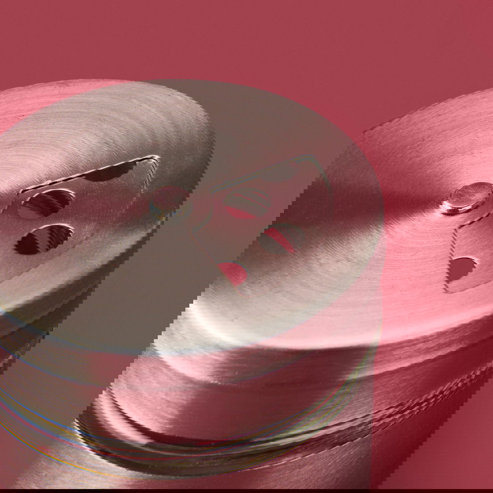  Tohana Metal Kaplı Cam Baharatlık - Gri - 5,5 cm