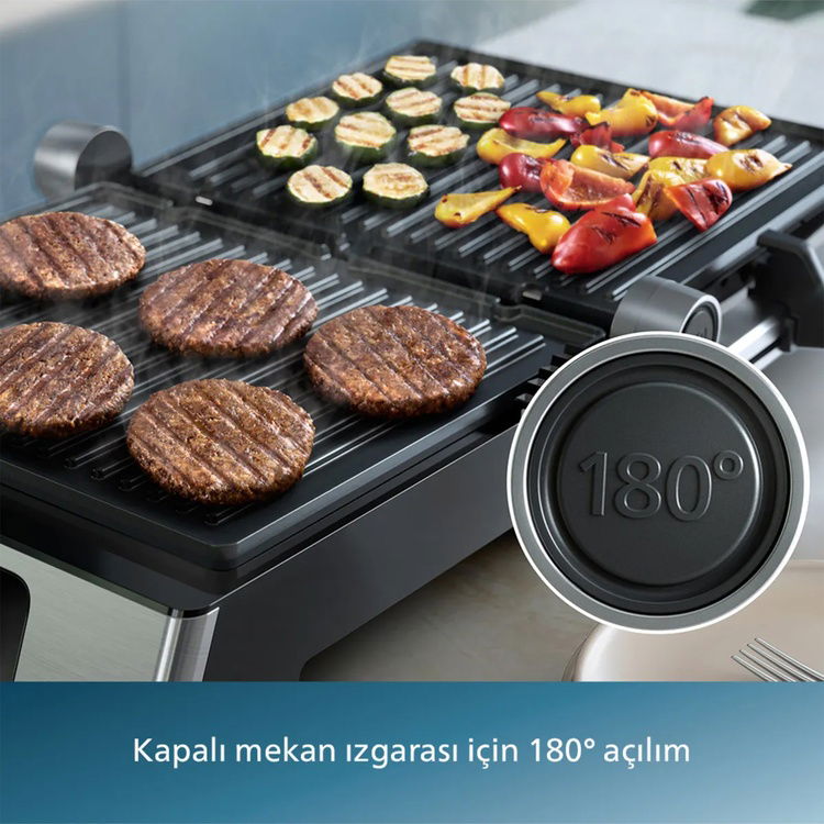  Philips 5000 Serisi HD6301/90 Izgara ve Tost Makinesi - Siyah / Gri - 2200 Watt