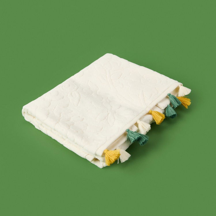  Evidea Soft Granny Summer Flos Yüz Havlusu - Ekru - 50x90 cm