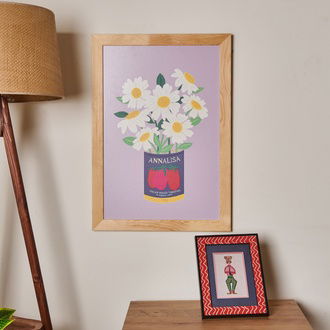 Evidea Deco Granny Summer Çerçeveli Tablo - Mor - 40x60 cm