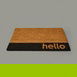  Giz Home Bordürlü Hello Kapı Önü Paspası - Bej - 35x60 cm