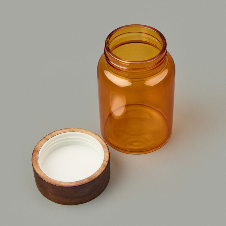  The Mia Akasya Yuvarlak Cam Kavanoz - Amber - 250 ml