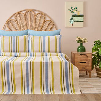 Evidea Soft Verano Tek Kişilik Pike Takımı - Bej / Yeşil
