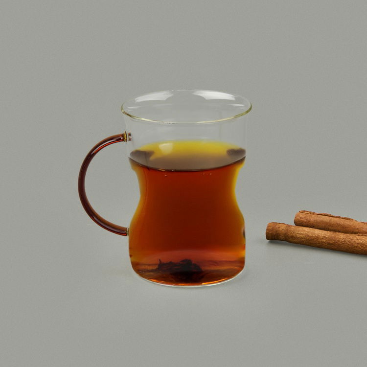  Paçi Keyif 3'lü Renkli Kulplu Cam Kupa - Renkli - 200 ml