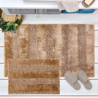 Evidea Soft Line 2'li Banyo Paspası - Vizon - 60x90 cm + 45x60 cm