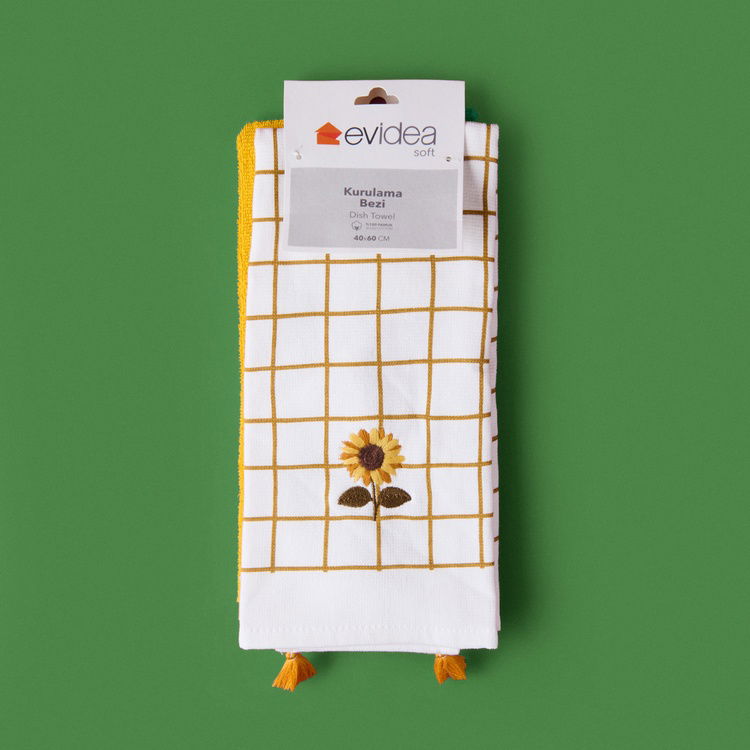  Evidea Soft Ayçiçeği 2'li Mutfak Havlusu - Renkli - 40x60 cm