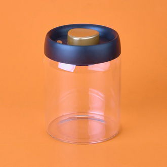 Arow Frasco Vakumlu Saklama Kavanozu - Şeffaf / Siyah - 900 ml