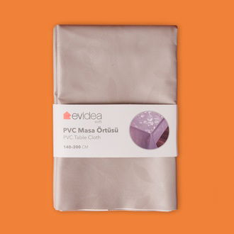Evidea Soft Branch Pvc Masa Örtüsü - Gri - 140x200 cm