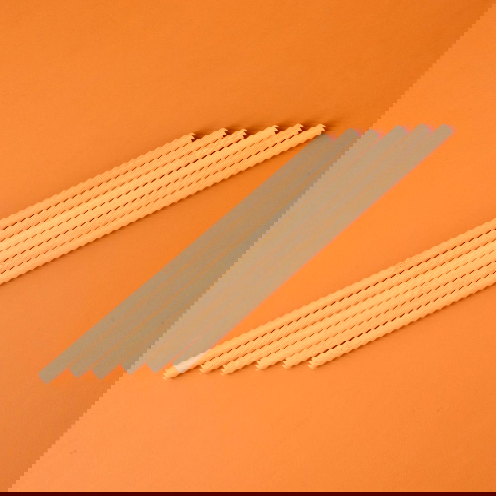  Mien 6'lı Bambu Pipet - Açık Kahverengi - 20 cm