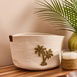  Simple Living Palm Breeze Dekoratif Sepet - Beyaz - 16x23x23 cm