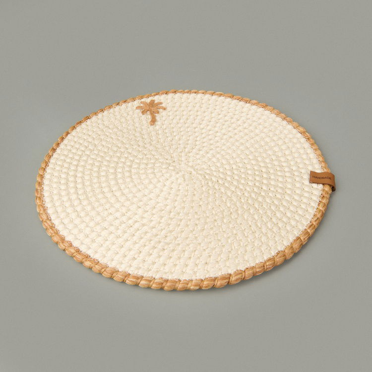 Evidea Soft Palm Nakışlı Supla - Ekru - 33x33 cm