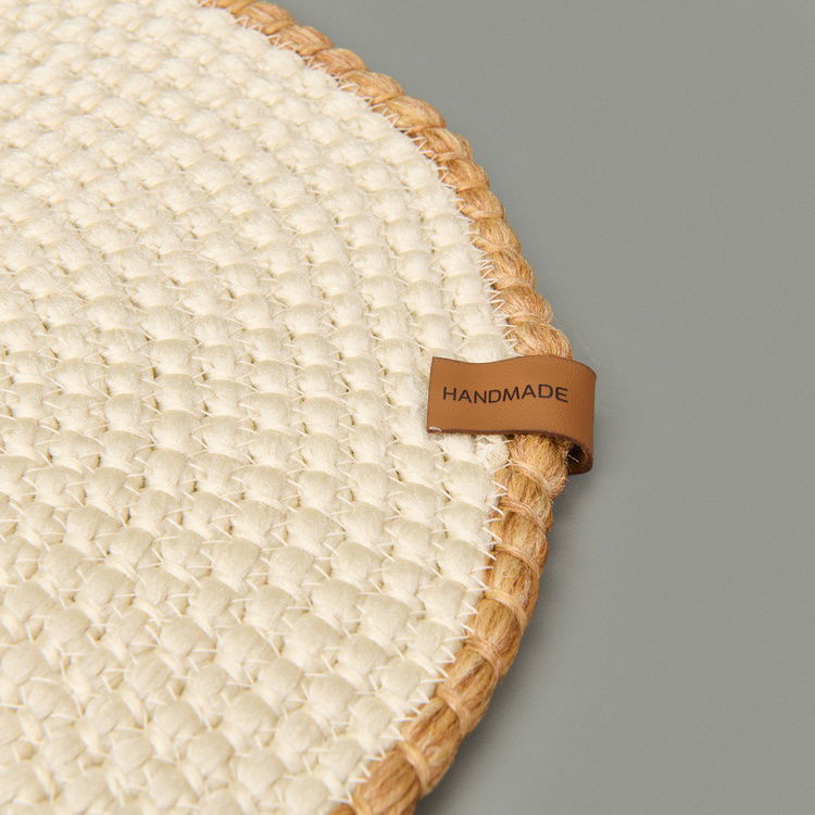  Evidea Soft Palm Nakışlı Supla - Ekru - 33x33 cm