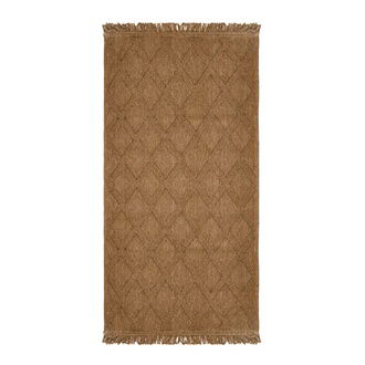 Evidea Soft Ruut Rutenna Halı - Bej - 80x150 cm