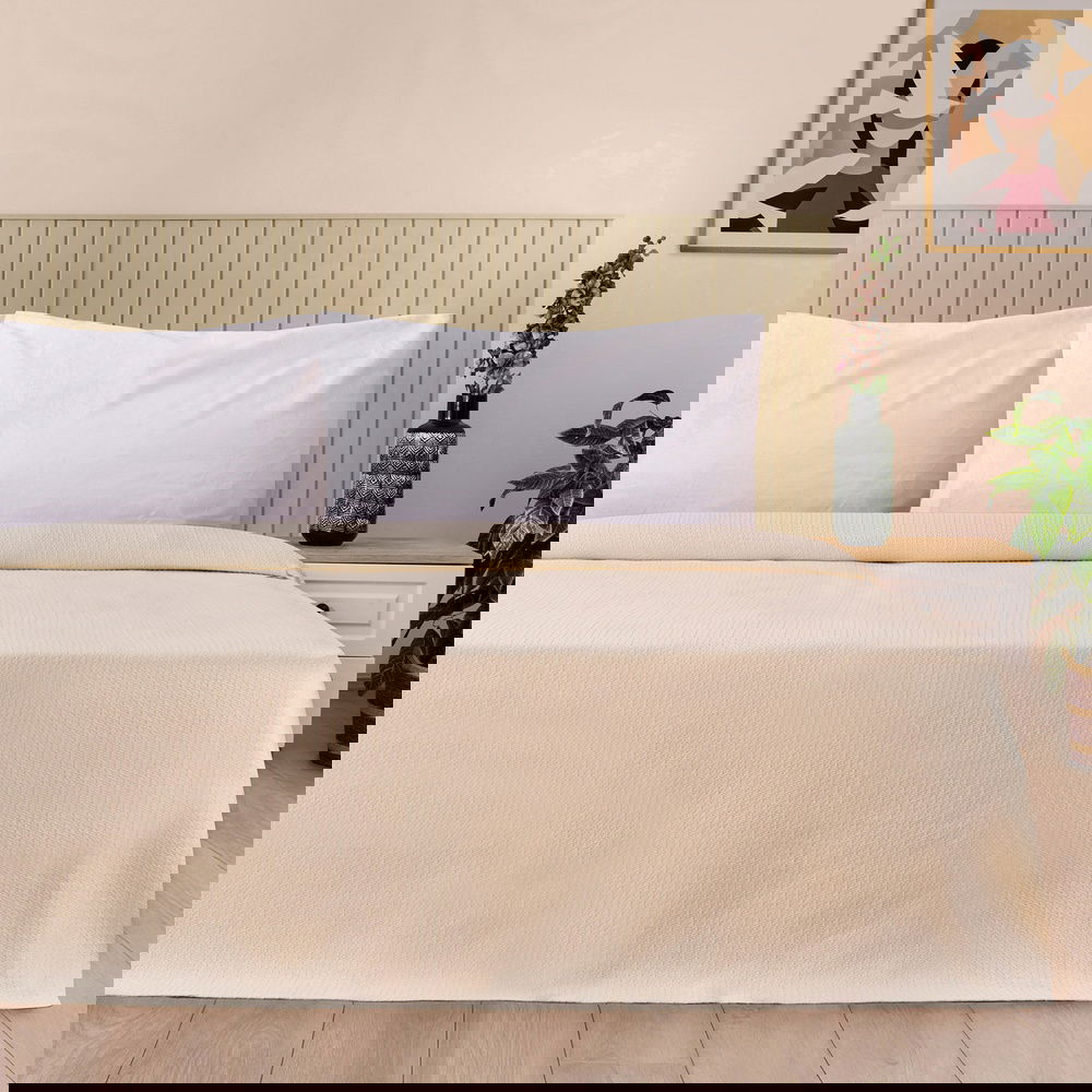  Evidea Soft Sable Tek Kişilik Pike - Bej - 160x220 cm