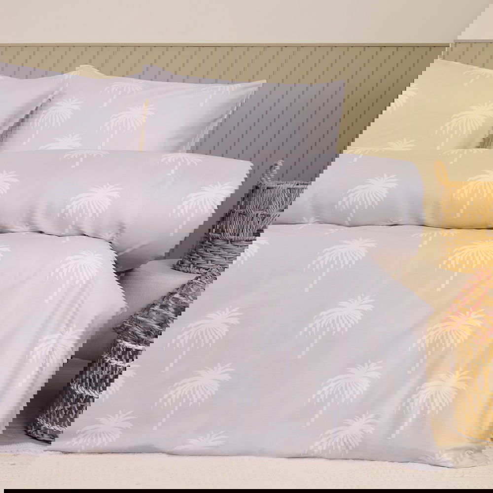  Evidea Soft Palmia Tek Kişilik Nevresim Takımı - Bej