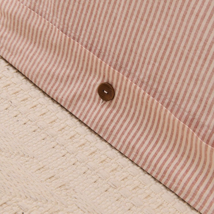  Evidea Soft Stripe Tek Kişilik Nevresim Takımı - Kiremit