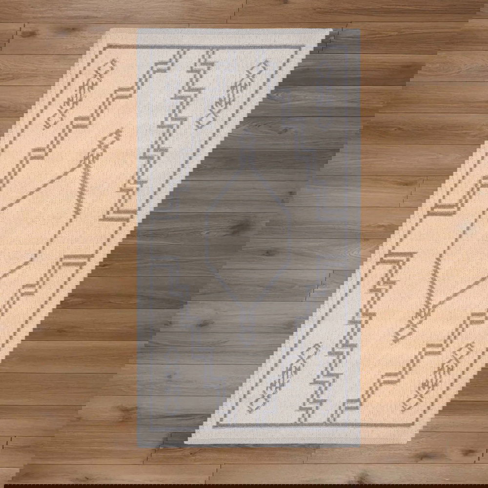  Evidea Soft Klas Dekoratif Halı - Ekru / Gri - 80x150 cm