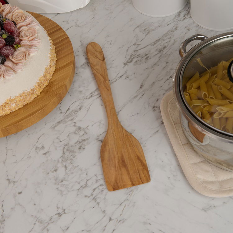  Tivoli Zeytin Ağacı Düz Spatula - Açık Kahverengi - 30 cm