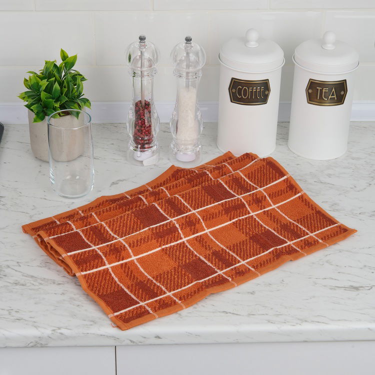  Evidea Soft Plaid Mutfak Havlusu - Kiremit - 40x66 cm