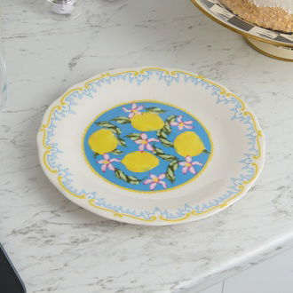 Evidea Kitchen Limecello Porselen Servis Tabağı - Renkli - 27 cm