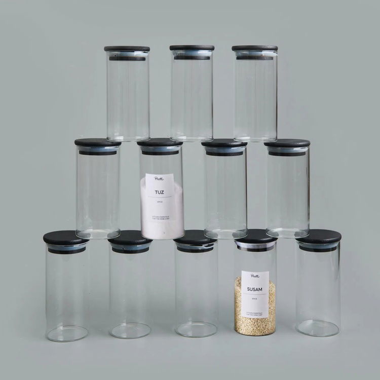 Perotti Riga 12'li Baharatlık - Siyah / Şeffaf - 300 ml