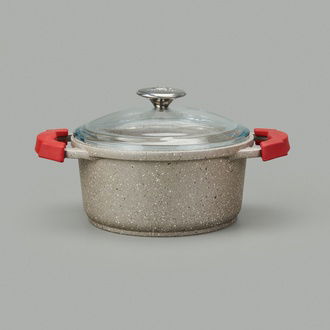 MasterChef Döküm Tencere - Siyah - 20 cm
