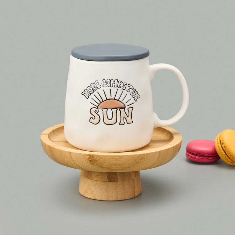  Evidea Kitchen Here Comes The Sun Kupa - Krem - 450 ml