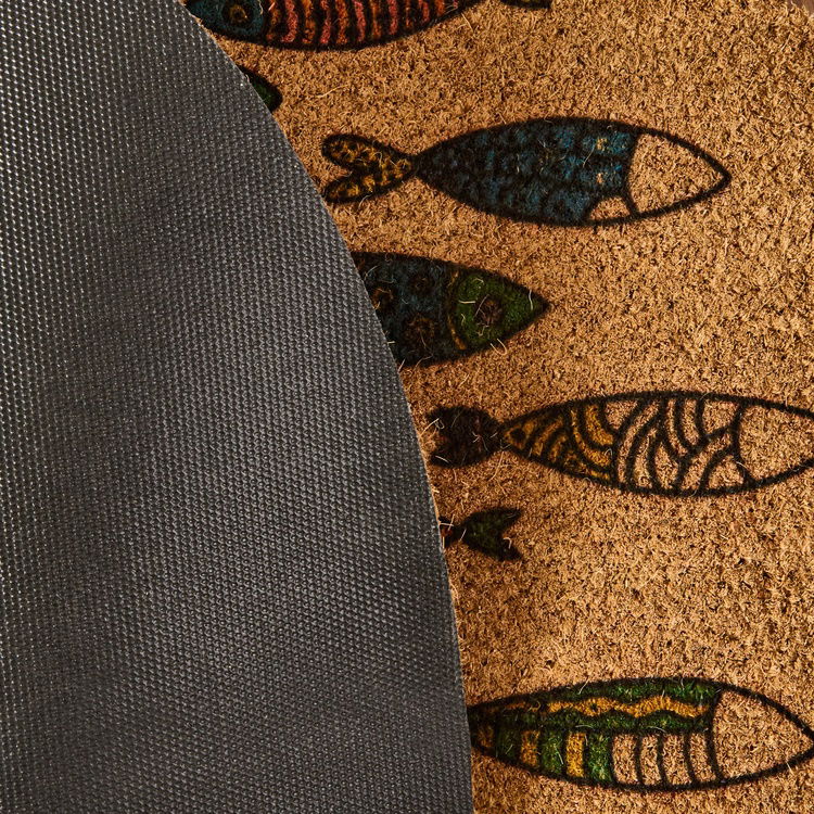  Chilai Home Koko Fish Yarım Ay Kapı Önü Paspası - Renkli - 45x75 cm