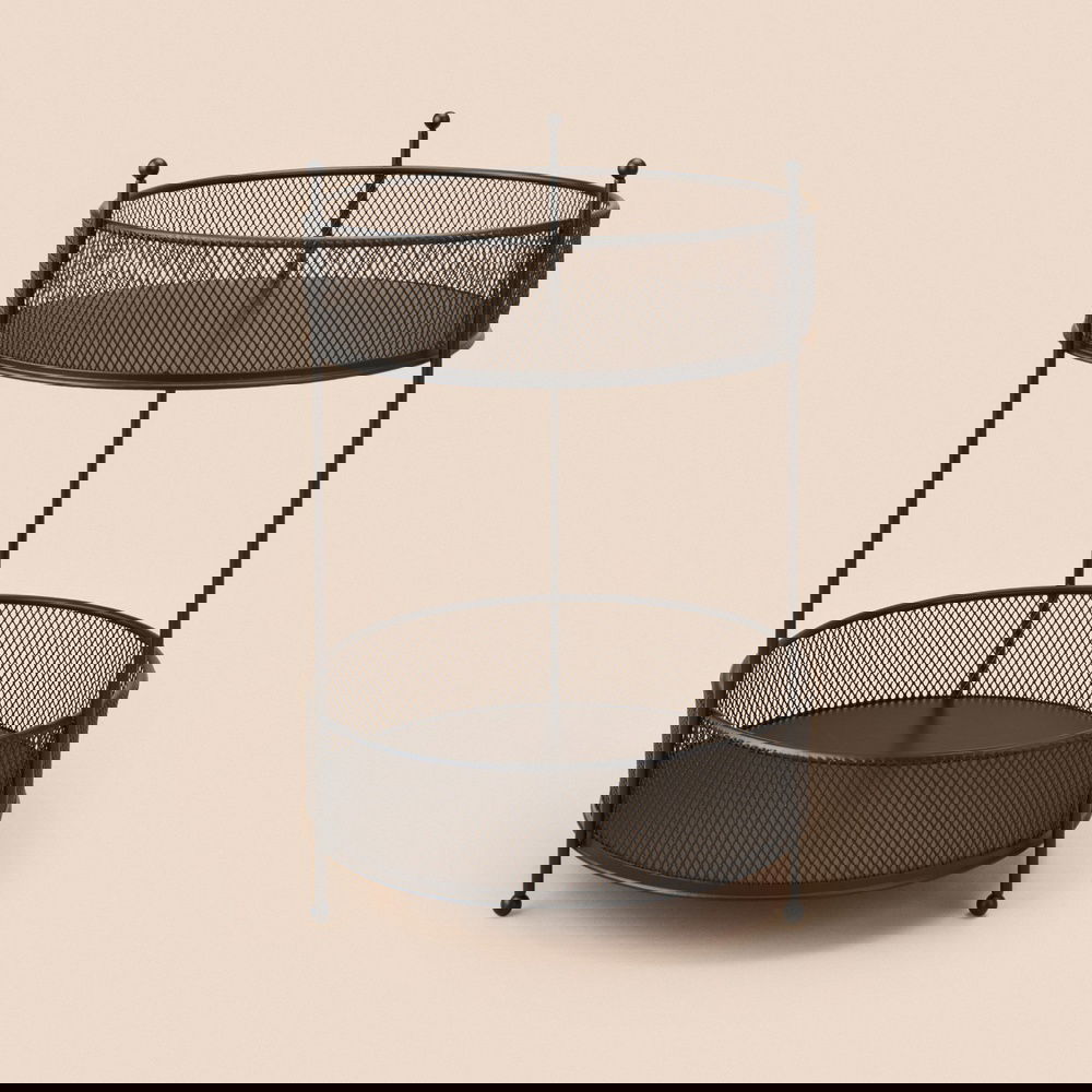  Evidea Bath İki Katlı Fileli Organizer - Siyah - 28x20 cm