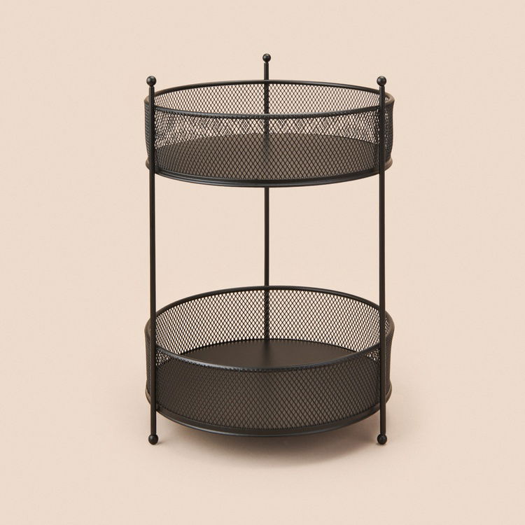  Evidea Bath İki Katlı Fileli Organizer - Siyah - 28x20 cm