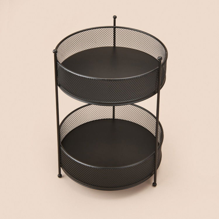  Evidea Bath İki Katlı Fileli Organizer - Siyah - 28x20 cm