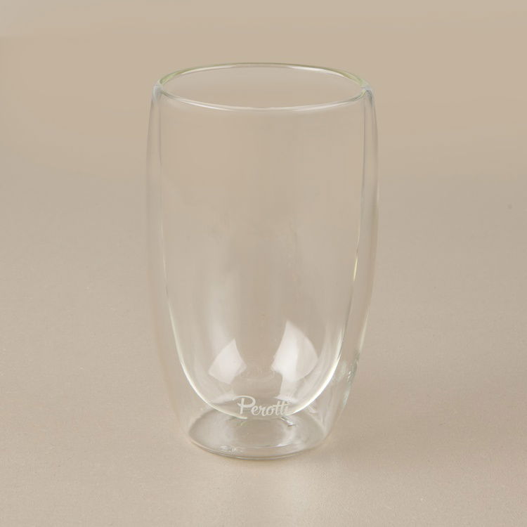  Perotti Çift Cidarlı Latte Bardağı - Şeffaf - 450 ml