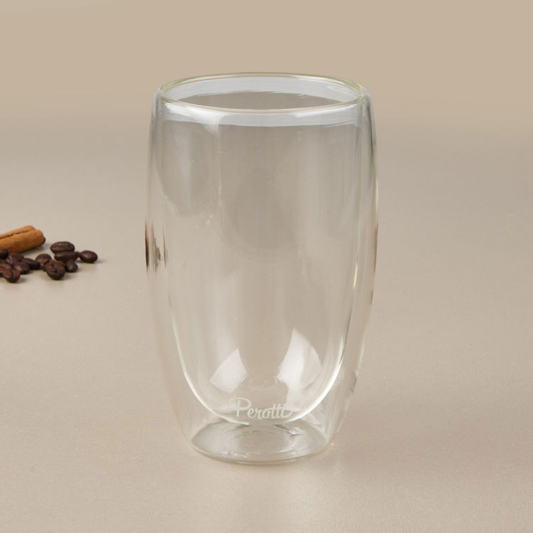  Perotti Çift Cidarlı Latte Bardağı - Şeffaf - 450 ml
