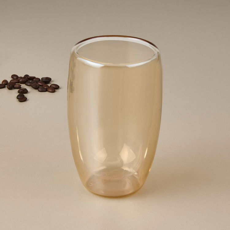  Perotti Çift Cidarlı Latte Bardağı - Amber - 450 ml