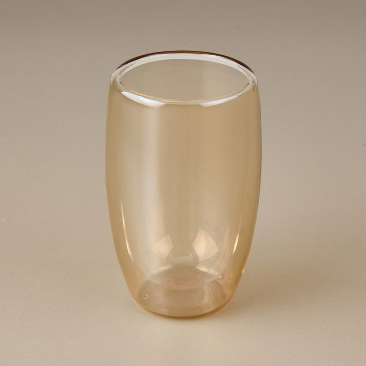  Perotti Çift Cidarlı Latte Bardağı - Amber - 450 ml