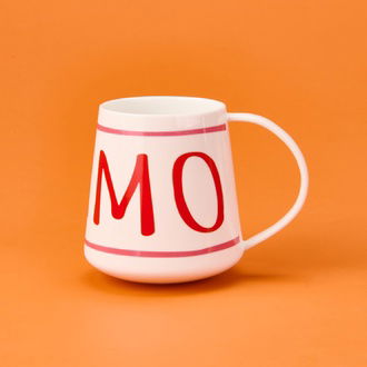 The Mia Ti Amo Porselen Kupa - Kırmızı / Beyaz - 340 ml