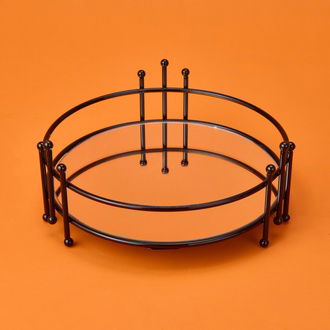 Evidea Bath Dokuz Telli Aynalı Organizer - Siyah - 9x21 cm