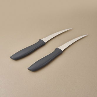 Evidea Kitchen 2'li Meyve Sebze Bıçağı - Siyah - 20 cm