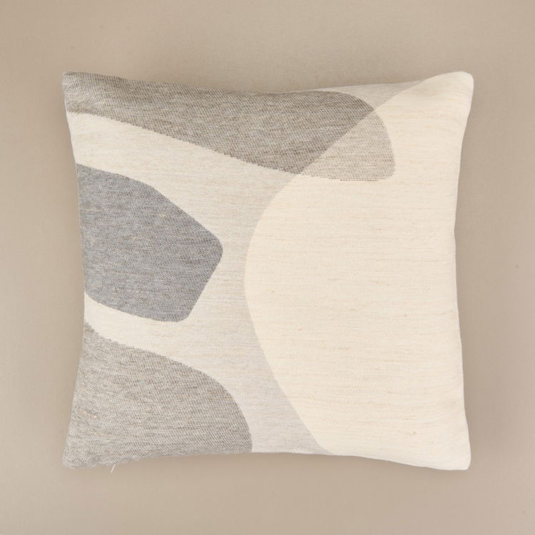  Evidea Soft Zarmine Kırlent - Ekru / Gri - 40x40 cm