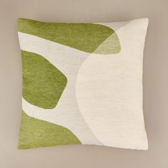 Evidea Soft Zarmine Kırlent - Ekru / Yeşil - 40x40 cm