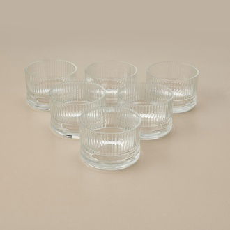 KRD Home 6'lı Cam Kase - Şeffaf - 8,5 cm