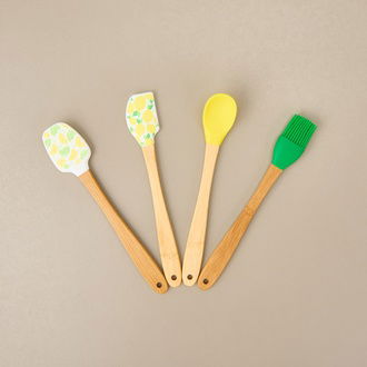 Tohana Silikon Mini 4'lü Spatula Seti - Renkli