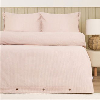 Evidea Soft Stripe Çift Kişilik Nevresim Takımı - Kiremit