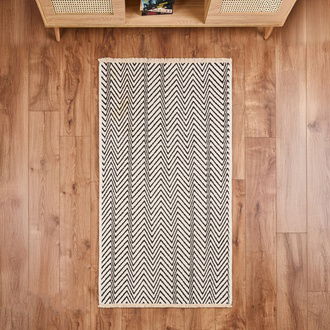 Evidea Soft Pirn Halı - Siyah - 80x150 cm