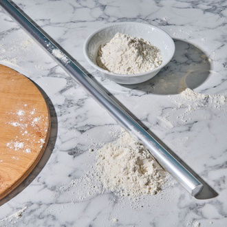 MasterChef Paslanmaz Çelik Düz Oklava - Gri - 76 cm