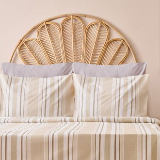 Evidea Soft Verano 2'li Yastık Kılıfı - Krem / Bej - 50x70 cm