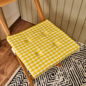 Evidea Soft Guarda Sandalye Minderi - Sarı - 38x38 cm